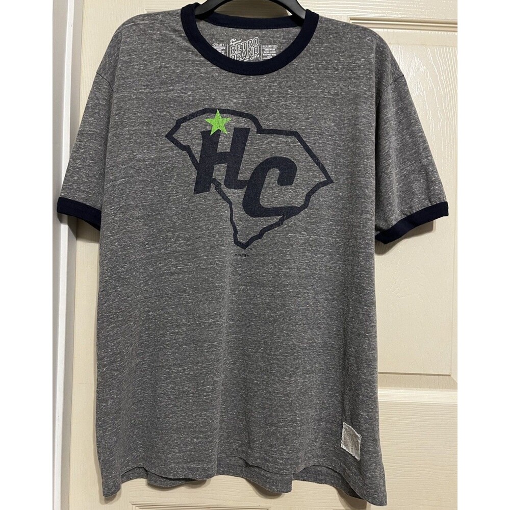 Original Retro Brand Horry County South Carolina Ringer T-Shirt Grey Sz XXL Rare